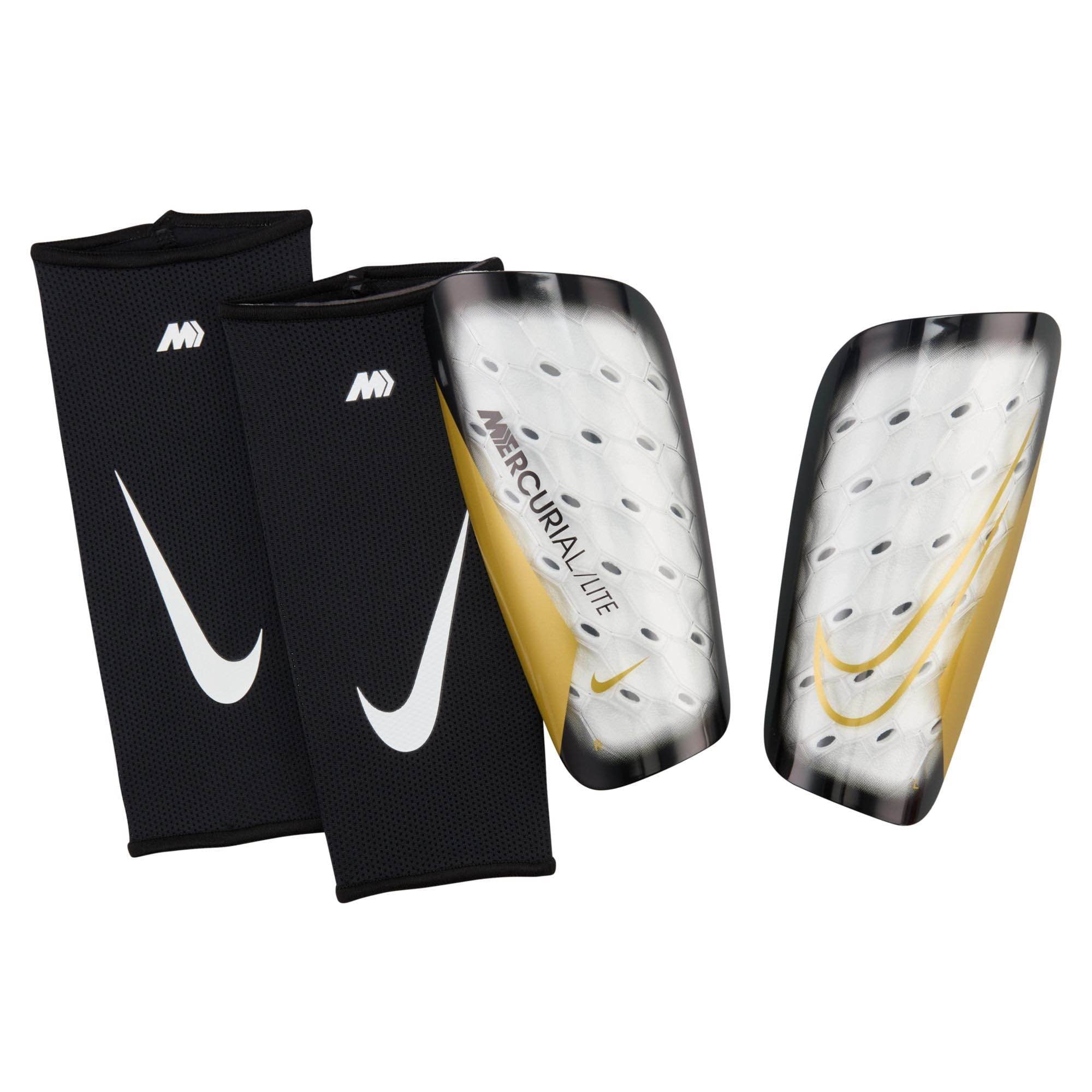 Nike Mercurial Lite Shin Guards Nike White / Gold XS
