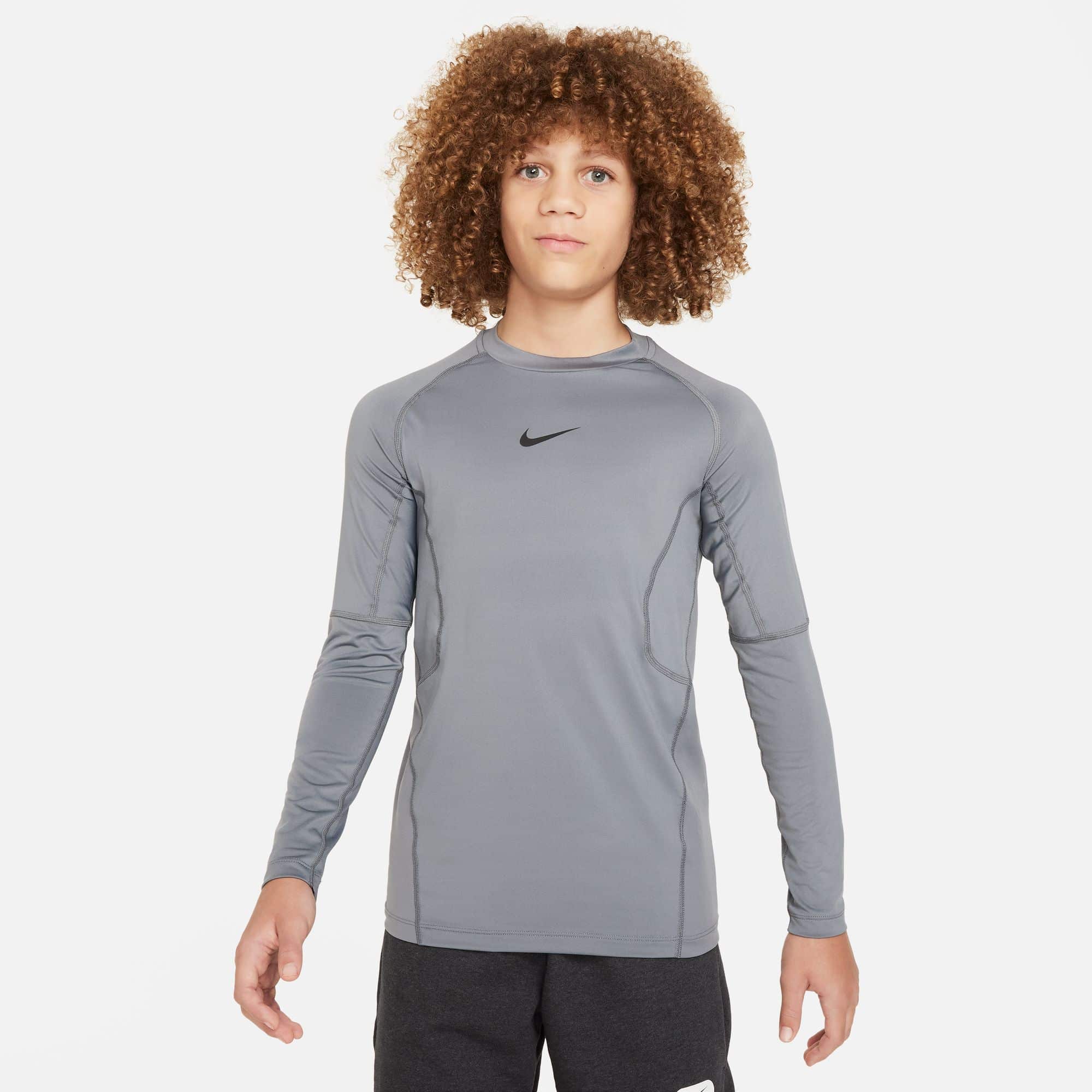 Nike Pro Training Tops Nike Gray YXS