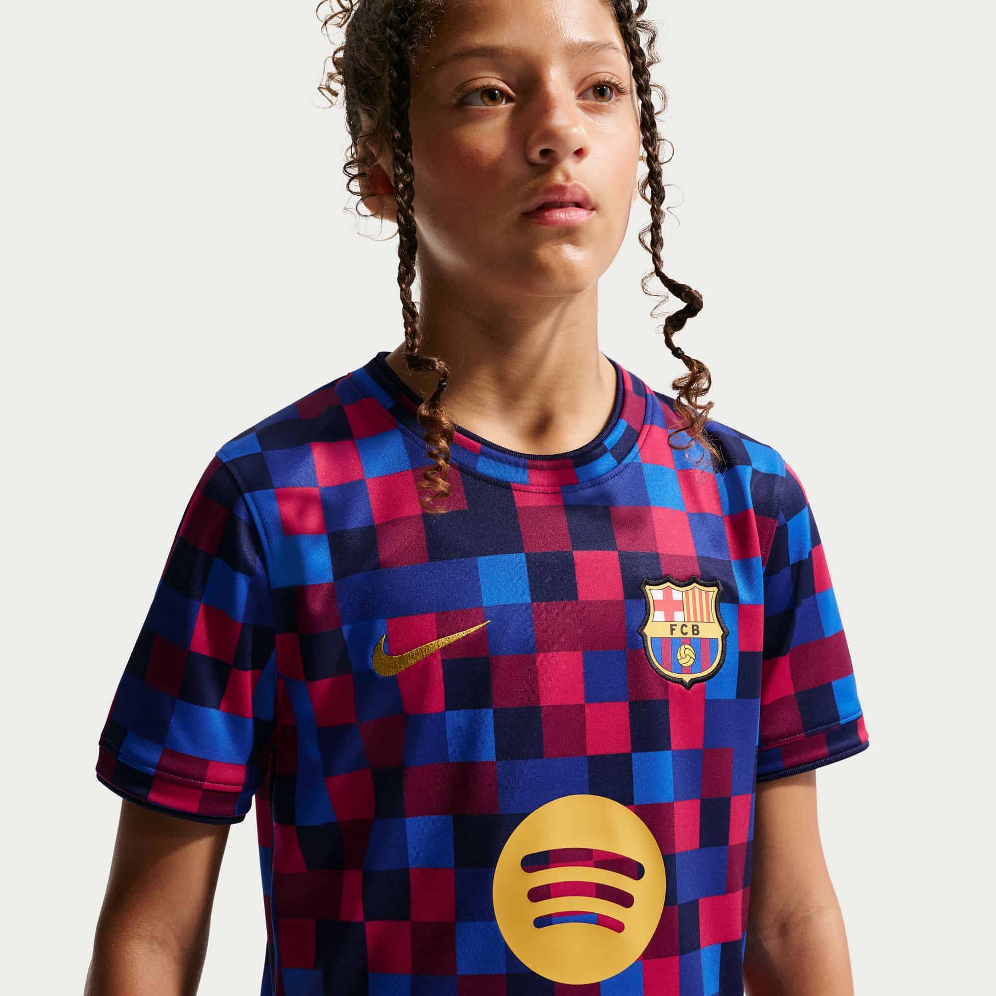 FC Barcelona Pre-Match Jersey Youth Pre-match Tops Nike