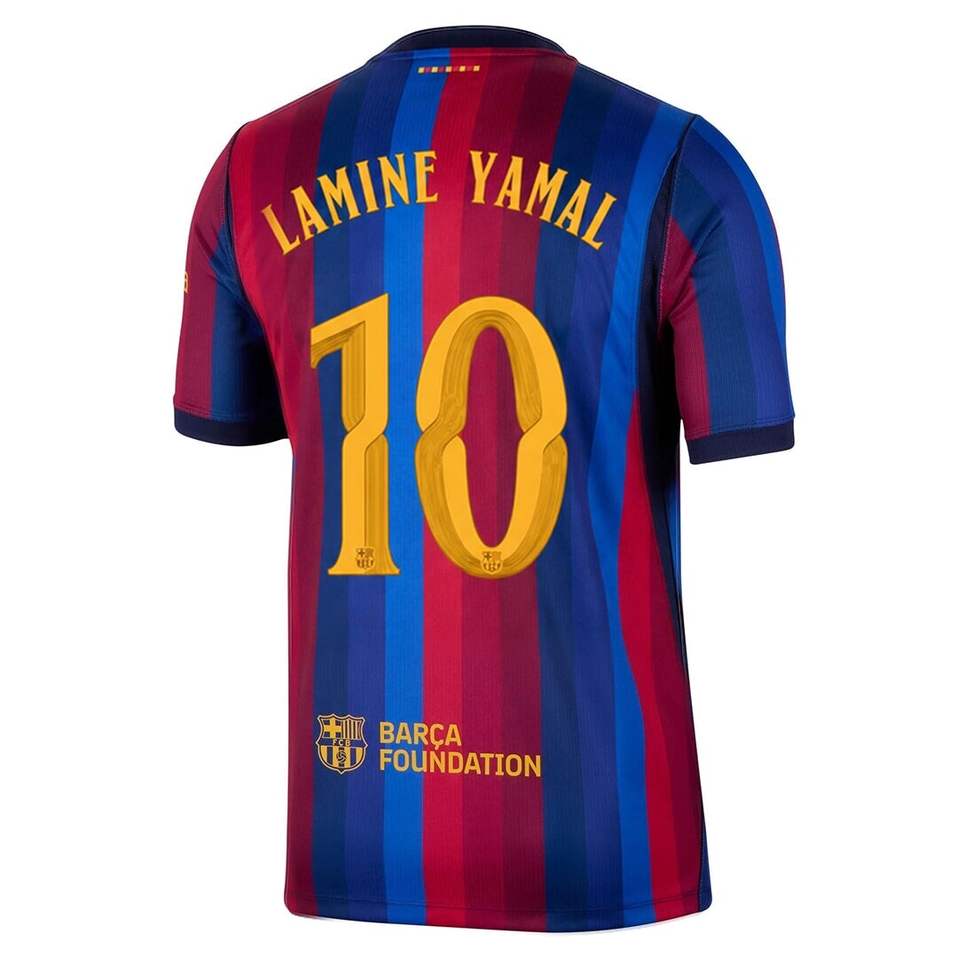 FC Barcelona 2026/27 Stadium Home Jersey Youth Lamine Yamal Official Jerseys Nike Red YS