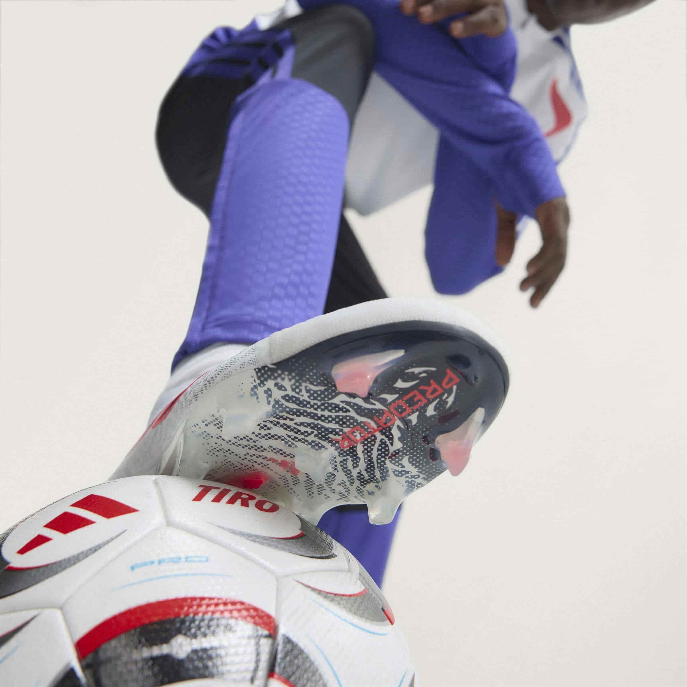 adidas Predator Elite Laceless FG soccer cleats in white, pink and black with firm-ground outsole
