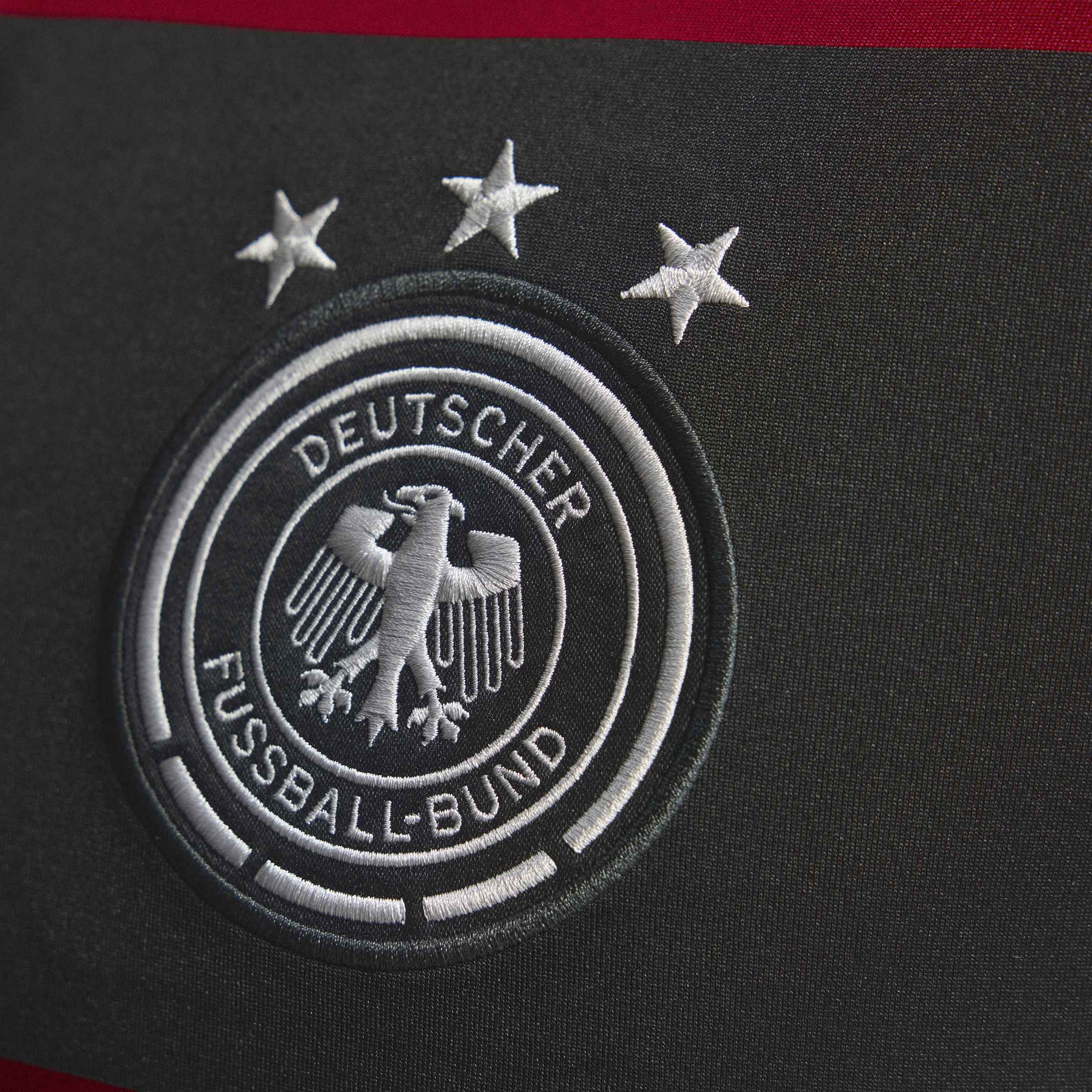Germany 2014 Away Jersey for men with jacquard fabric and DFB crest