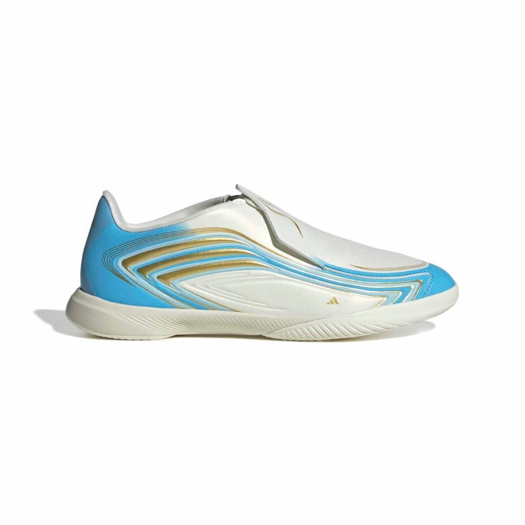 adidas F50 Messi League Laceless IC Jr. Indoor / Futsal adidas Ivory 1.5Y