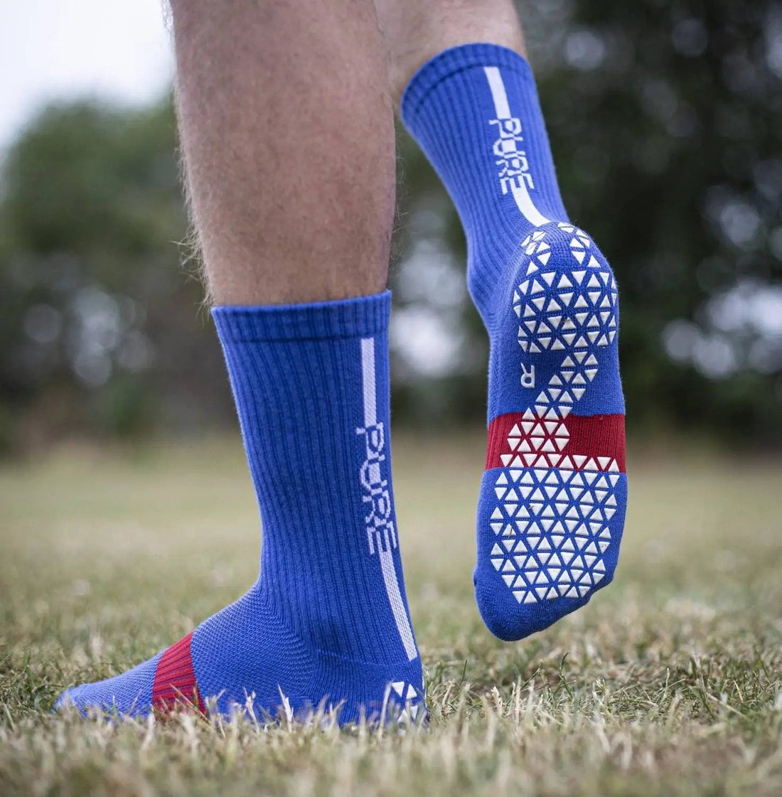 Pure Grip Socks Pro Blue Grip Socks Pure Blue S