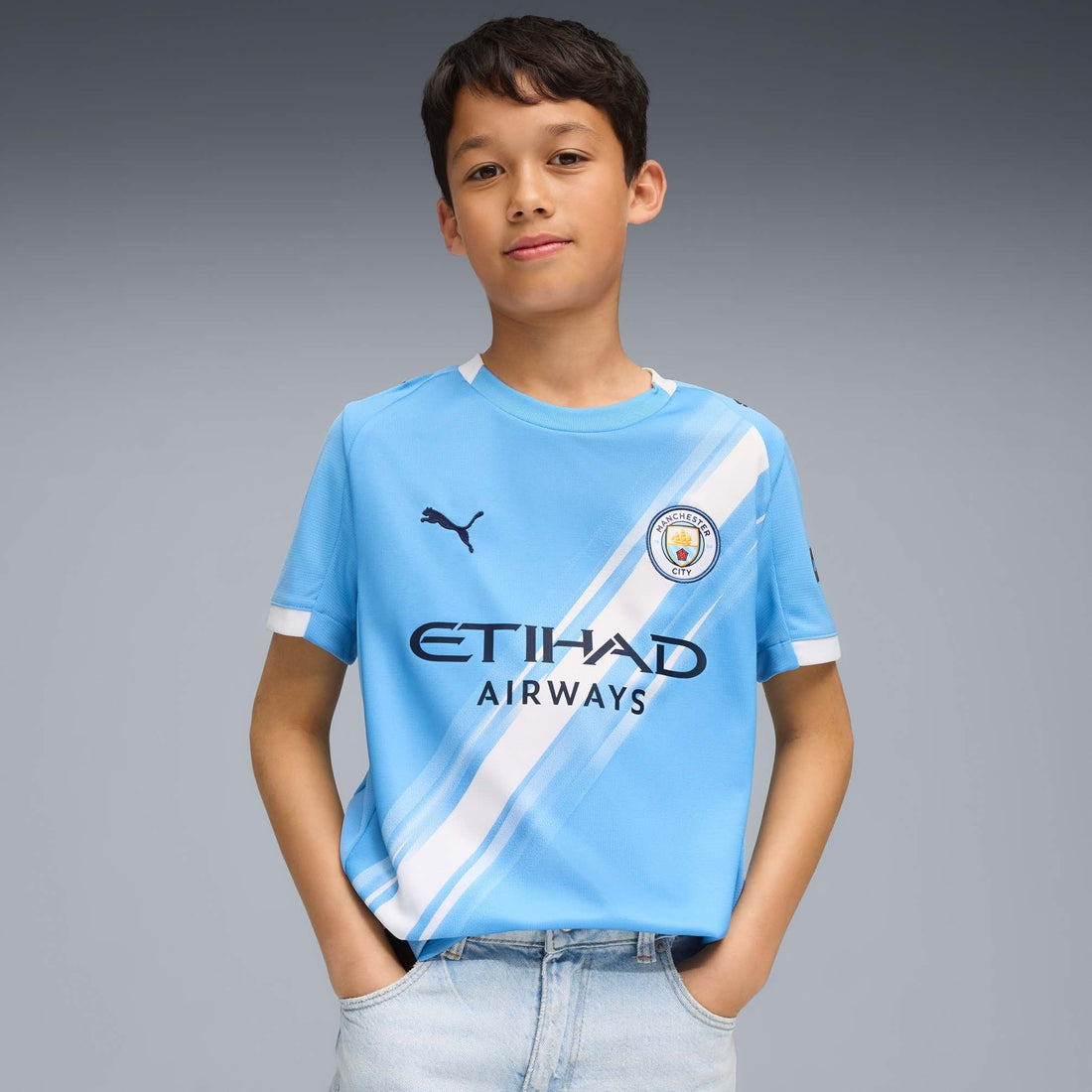 Manchester City 25/26 Home Jersey Jr. Licensed Jerseys Puma