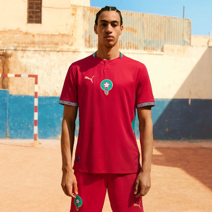 Morocco 2026 Authentic Home Jersey Official Jerseys PUMA Red S 