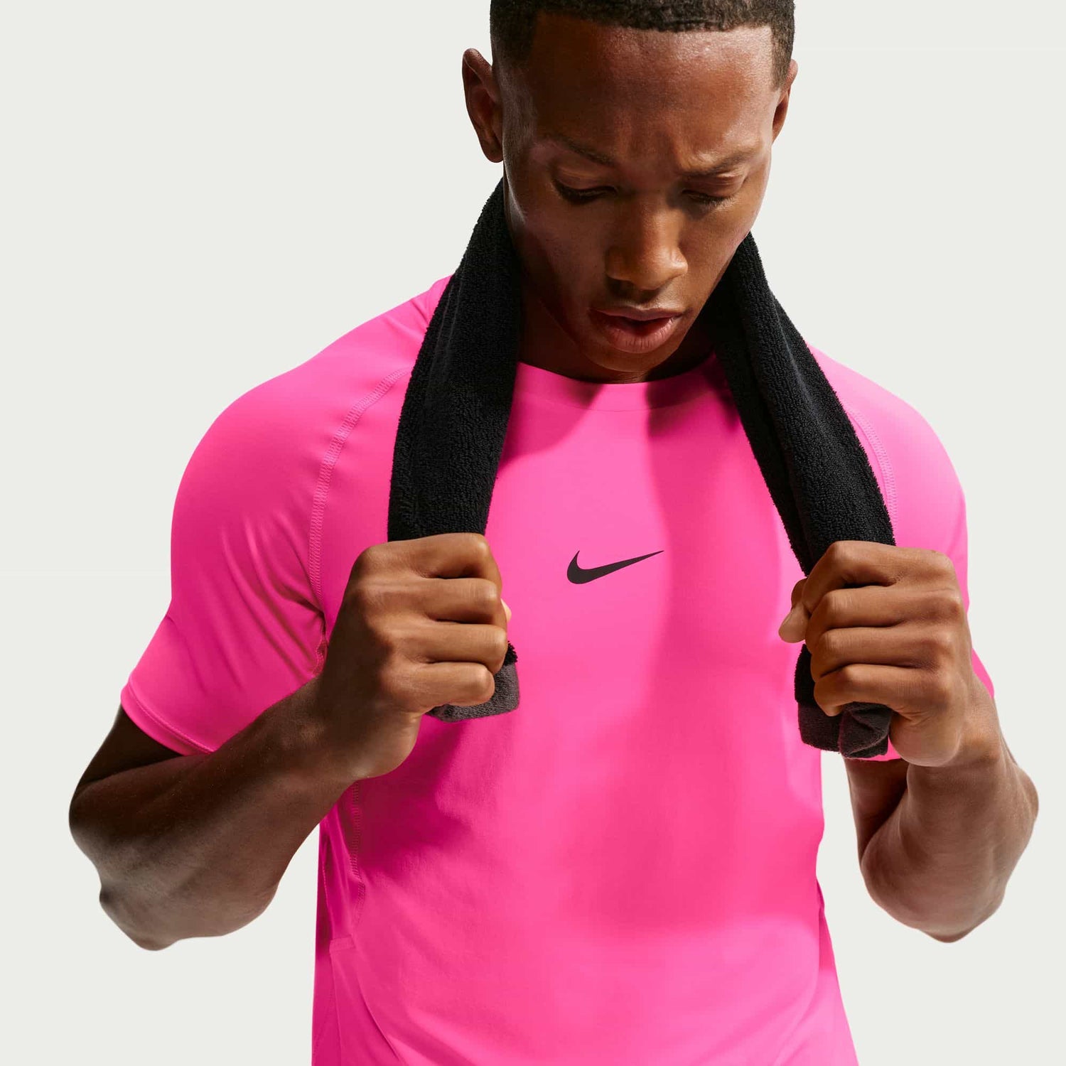 Nike Pro Short Sleeve Training Top Training Tops Nike Pink S 