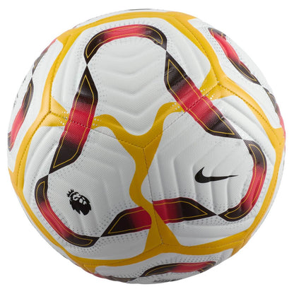 Nike Premier League Academy Soccer Ball showcasing its textured casing and Aerowsculpt technology.