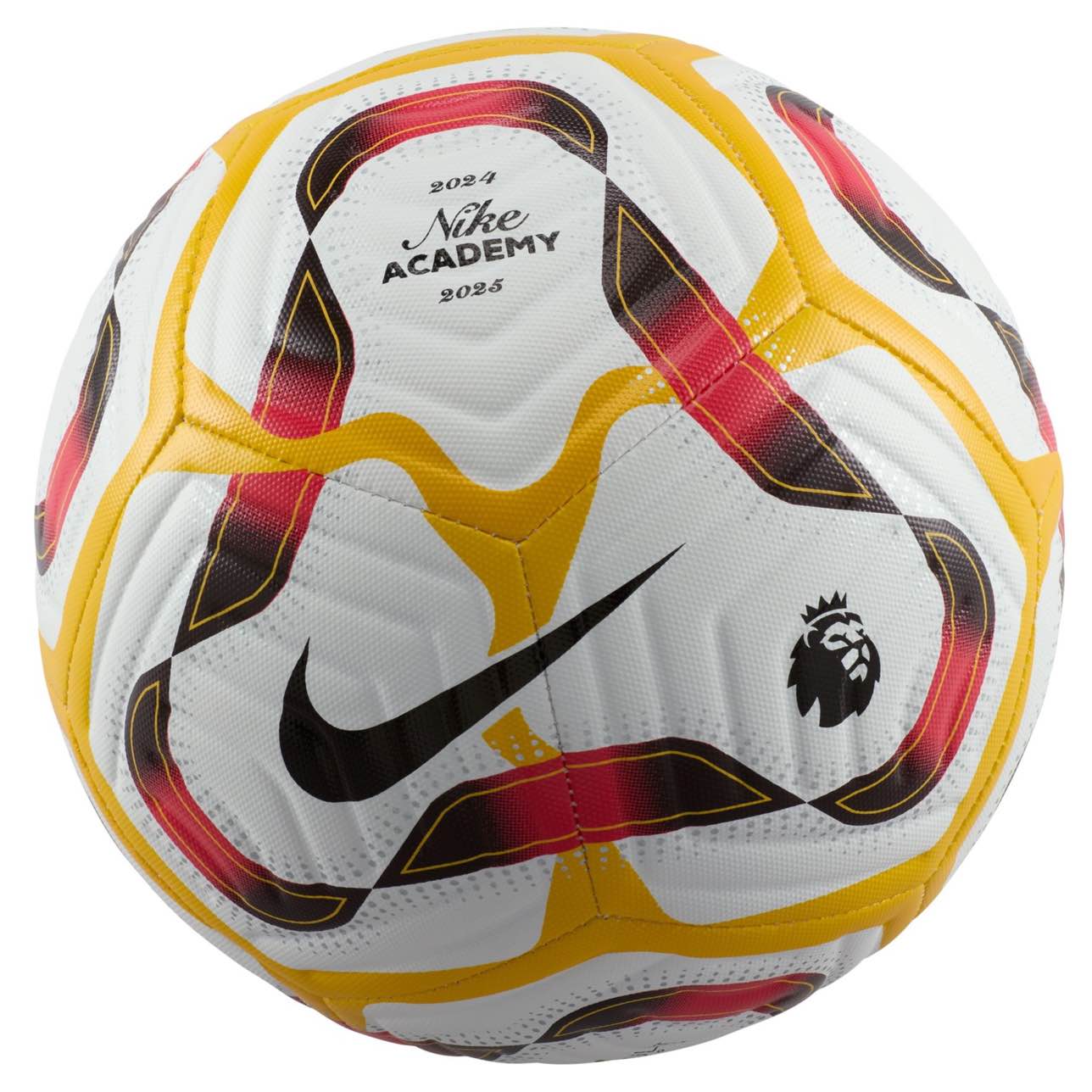 Nike Premier League Academy Soccer Ball showcasing its textured casing and Aerowsculpt technology.