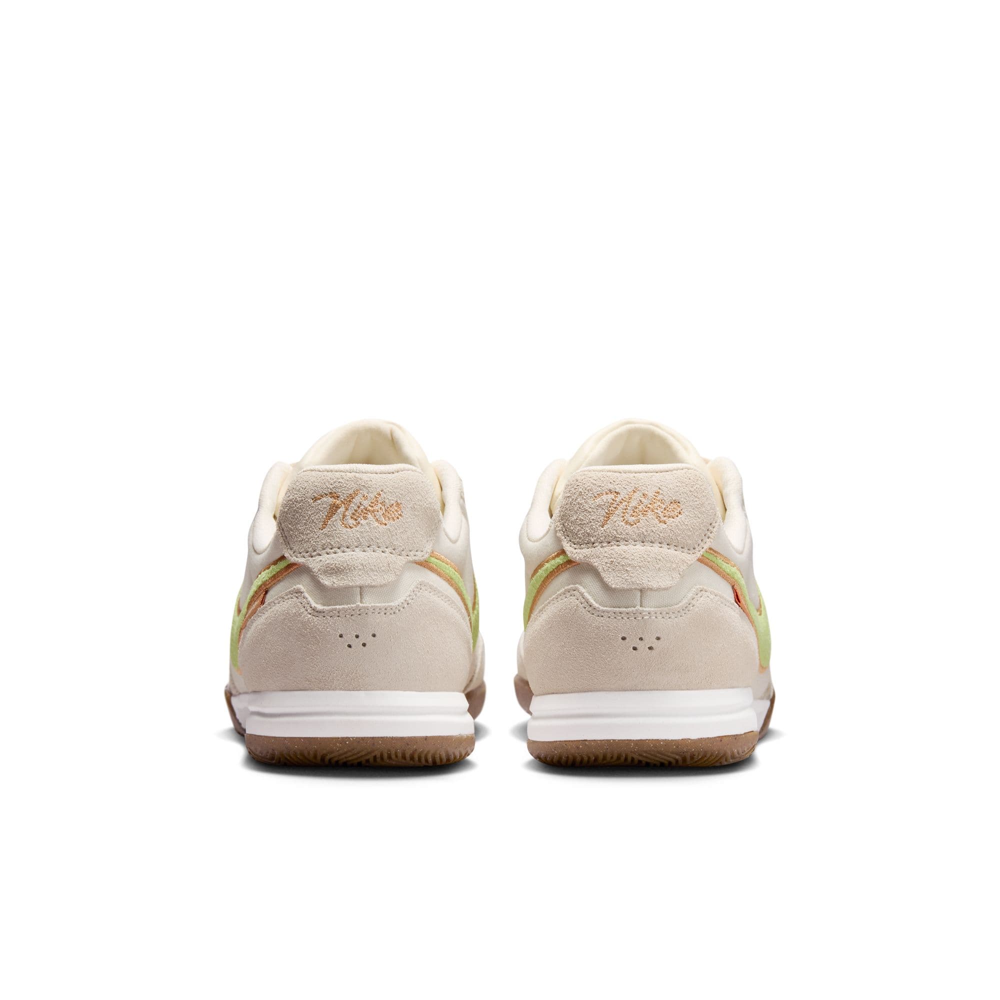 Nike Tiempo Streetgato PRM IC indoor soccer shoes in cream with lime green Swoosh
