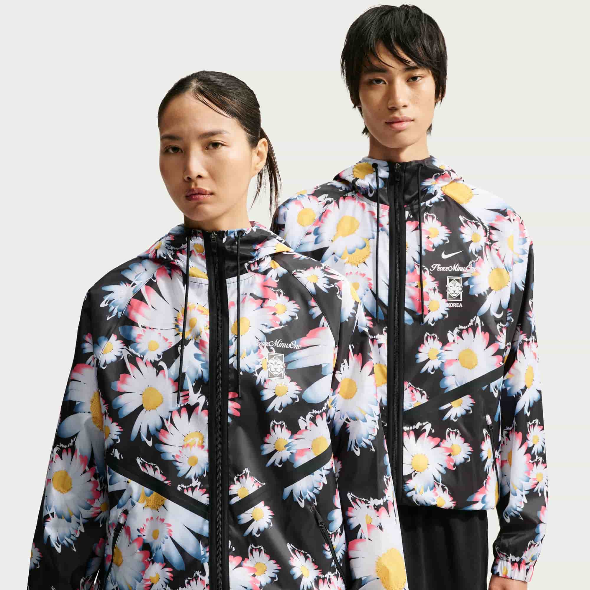 Korea x PEACEMINUSONE Anthem Jacket Jackets Nike Black S 
