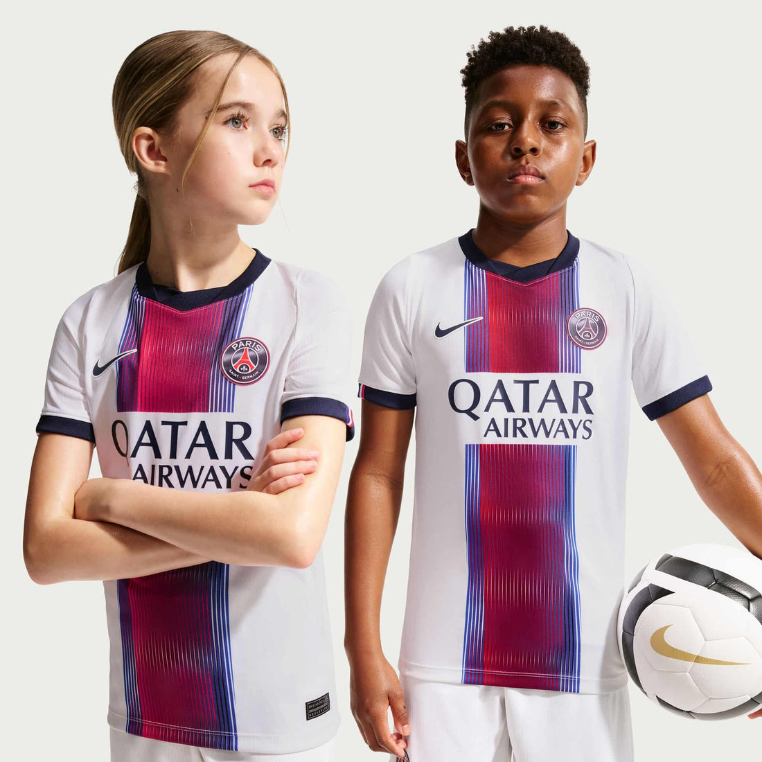 Paris Saint-Germain 2026/27 Stadium Away Jersey Youth Official Jerseys Nike White YXS