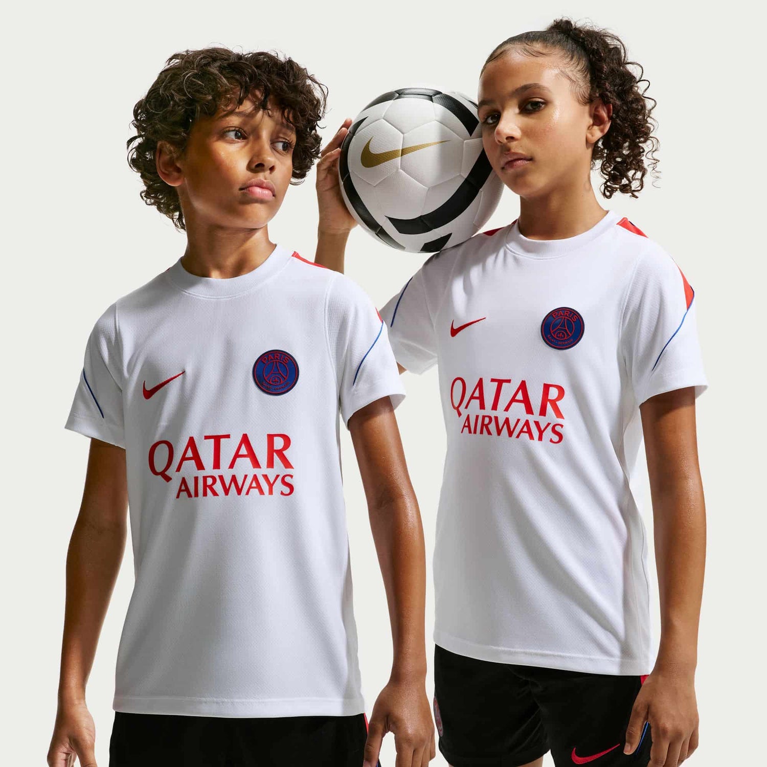 Paris Saint-Germain Strike Training Top Youth Training Tops Nike White YXS 