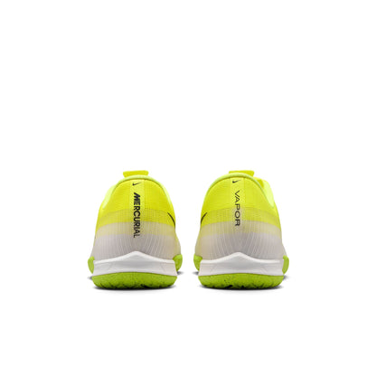Nike Mercurial Vapor 17 Academy IC indoor court soccer shoes in volt yellow and black.