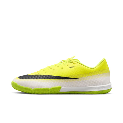 Nike Mercurial Vapor 17 Academy IC indoor court soccer shoes in volt yellow and black.