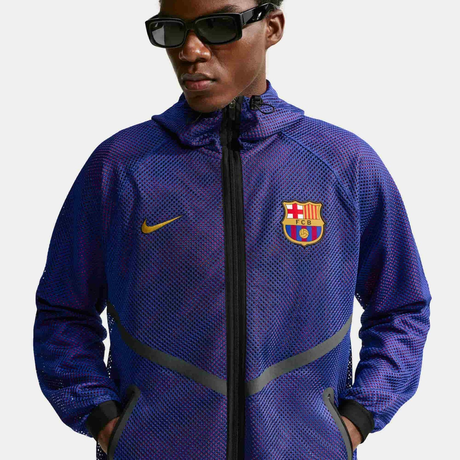 FC Barcelona Anthem Jacket Jackets Nike Blue S 