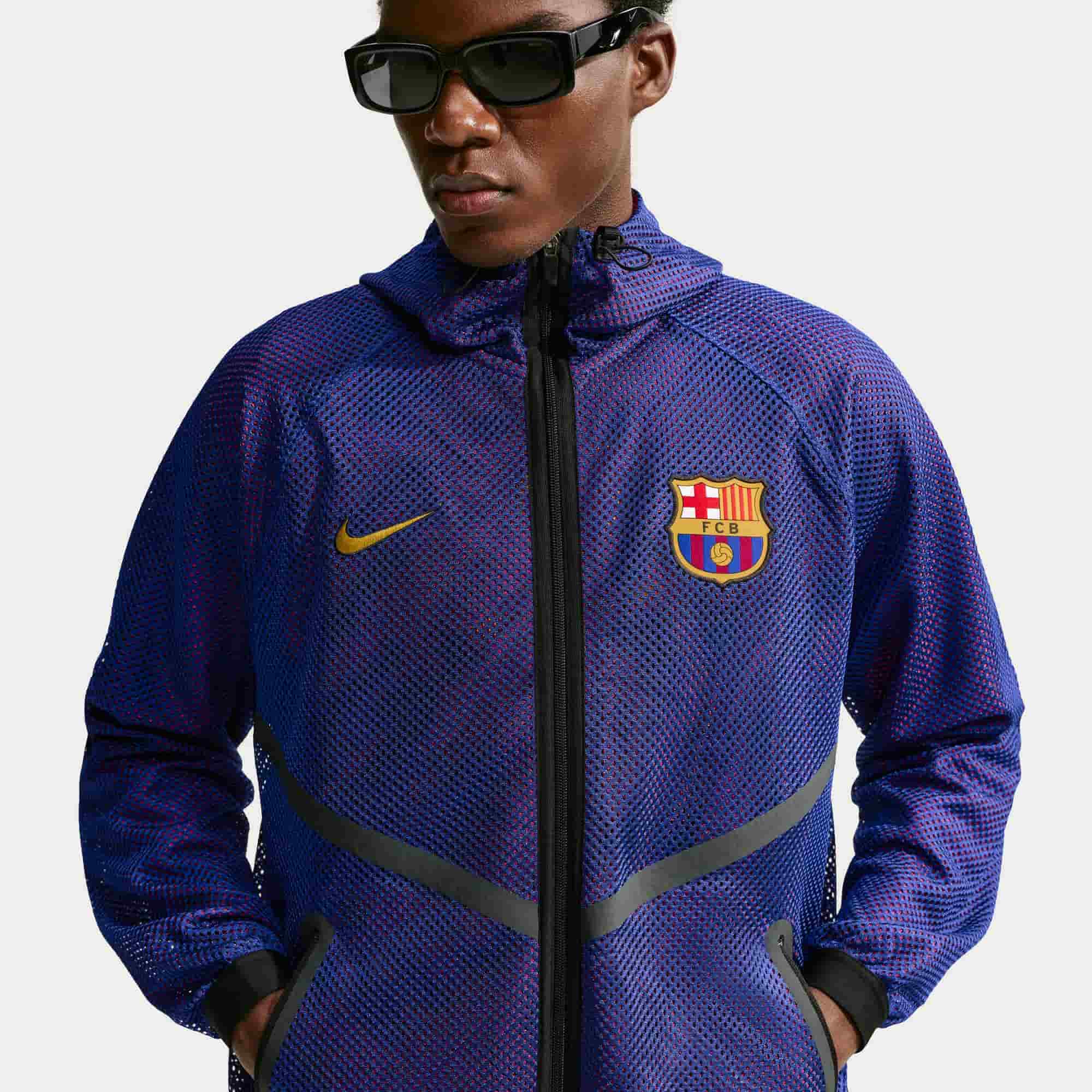 FC Barcelona Anthem Jacket Jackets Nike Blue S 