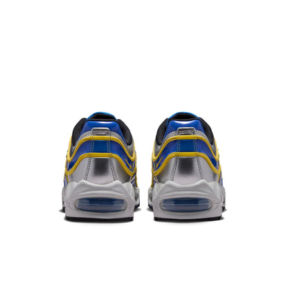 Nike Air Max Joga Bonito R9 men’s shoes in silver, blue and yellow inspired by Ronaldo Nazário’s iconic Mercurial R9
