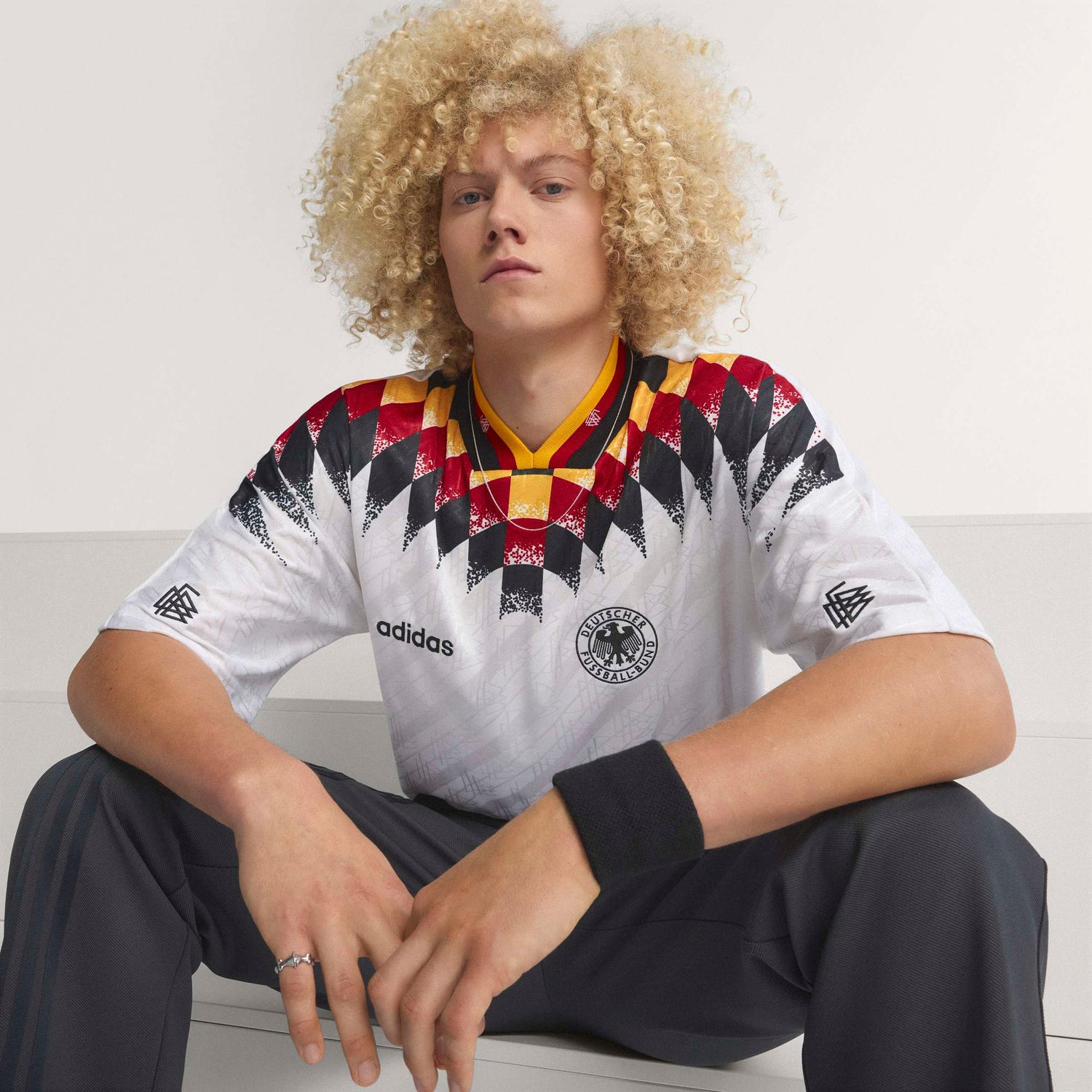 Germany 1994 Home Jersey for men in white with classic national team detailing