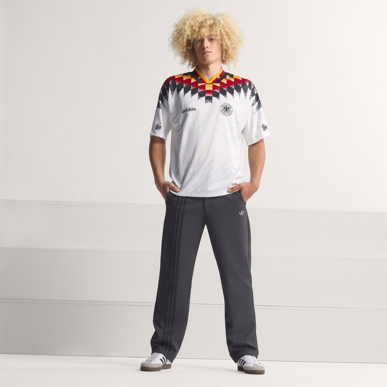 Germany 1994 Home Jersey for men in white with classic national team detailing