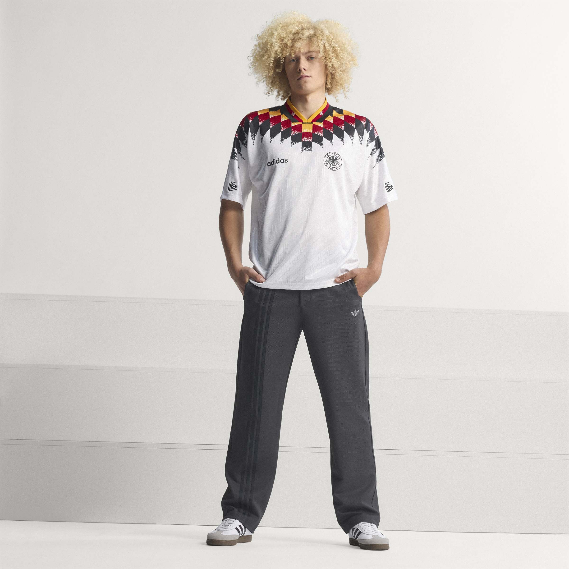 Germany 1994 Home Jersey for men in white with classic national team detailing