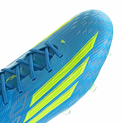 adidas F50 Elite FG Fibertouch upper texture blue yellow detail