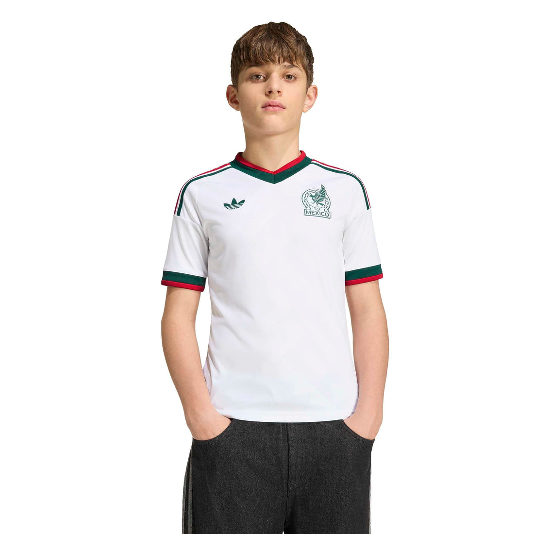 Mexico 2026 Away Jersey Youth Official Jerseys adidas White YXS 