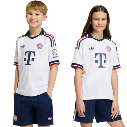 FC Bayern 26/27 Away Jersey Youth Official Jerseys adidas White YS 