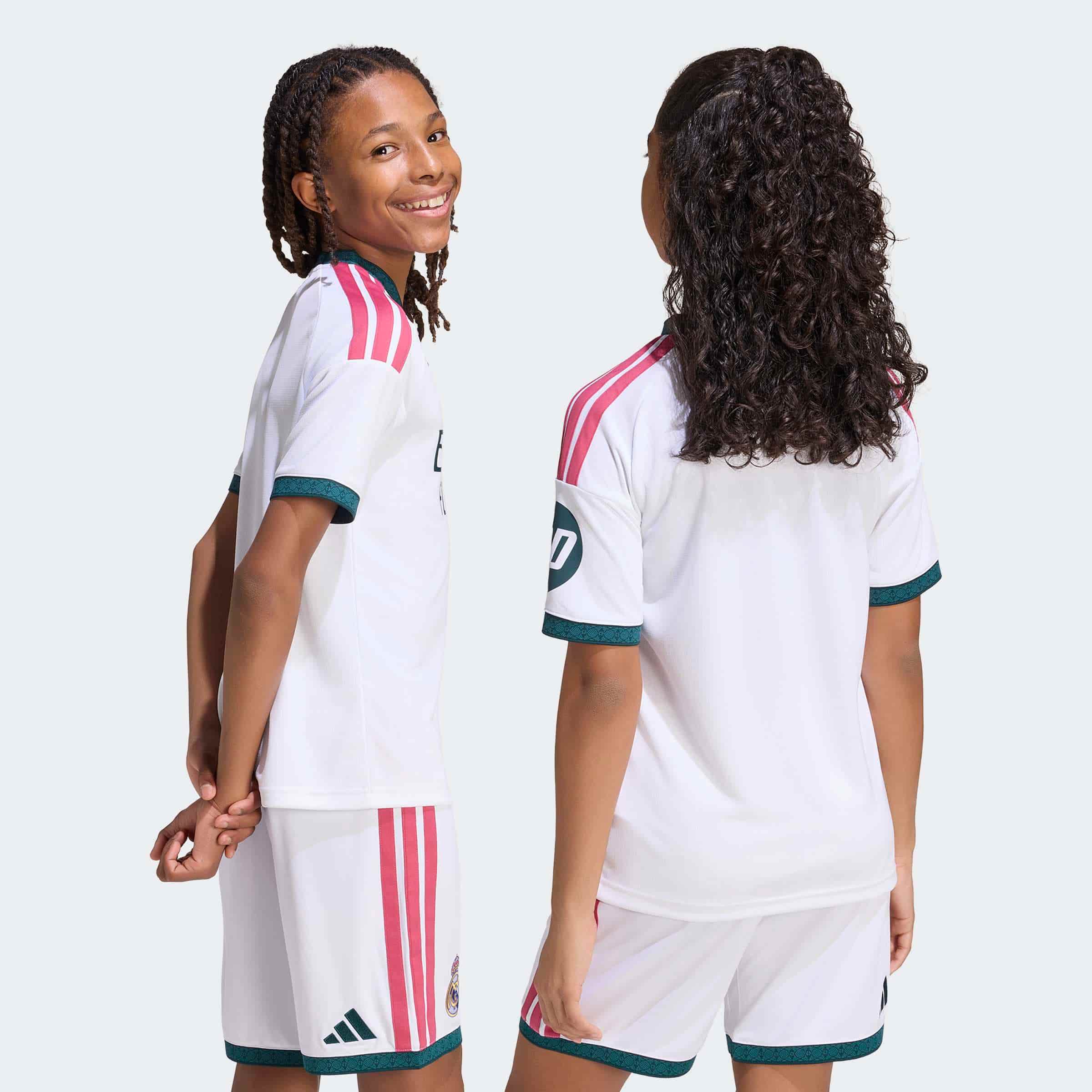 Real Madrid 26/27 Home Jersey Youth front and back view