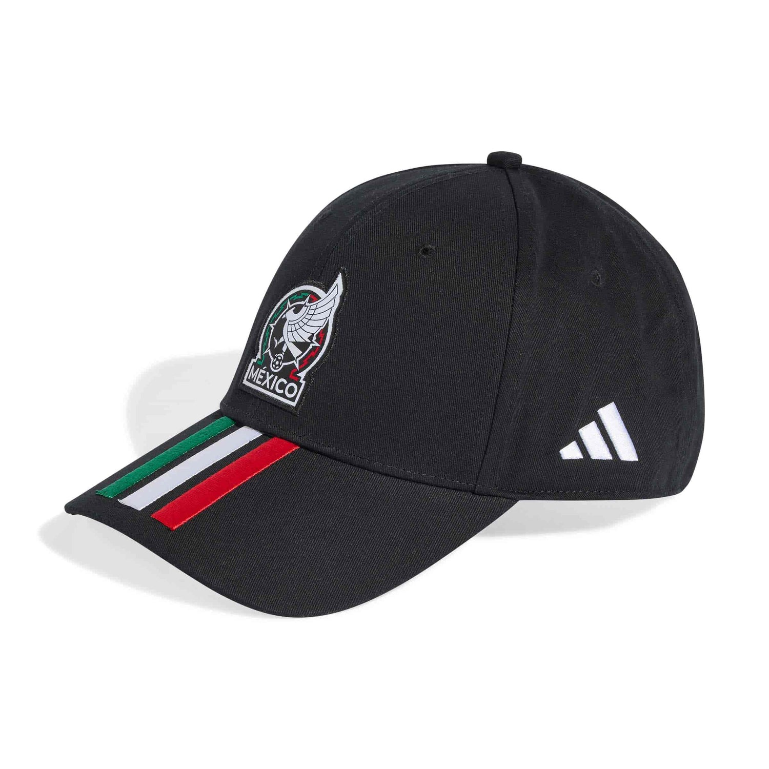 Mexico 26 Baseball Cap With 3 Stripes Hats adidas Black ONE SIZE 