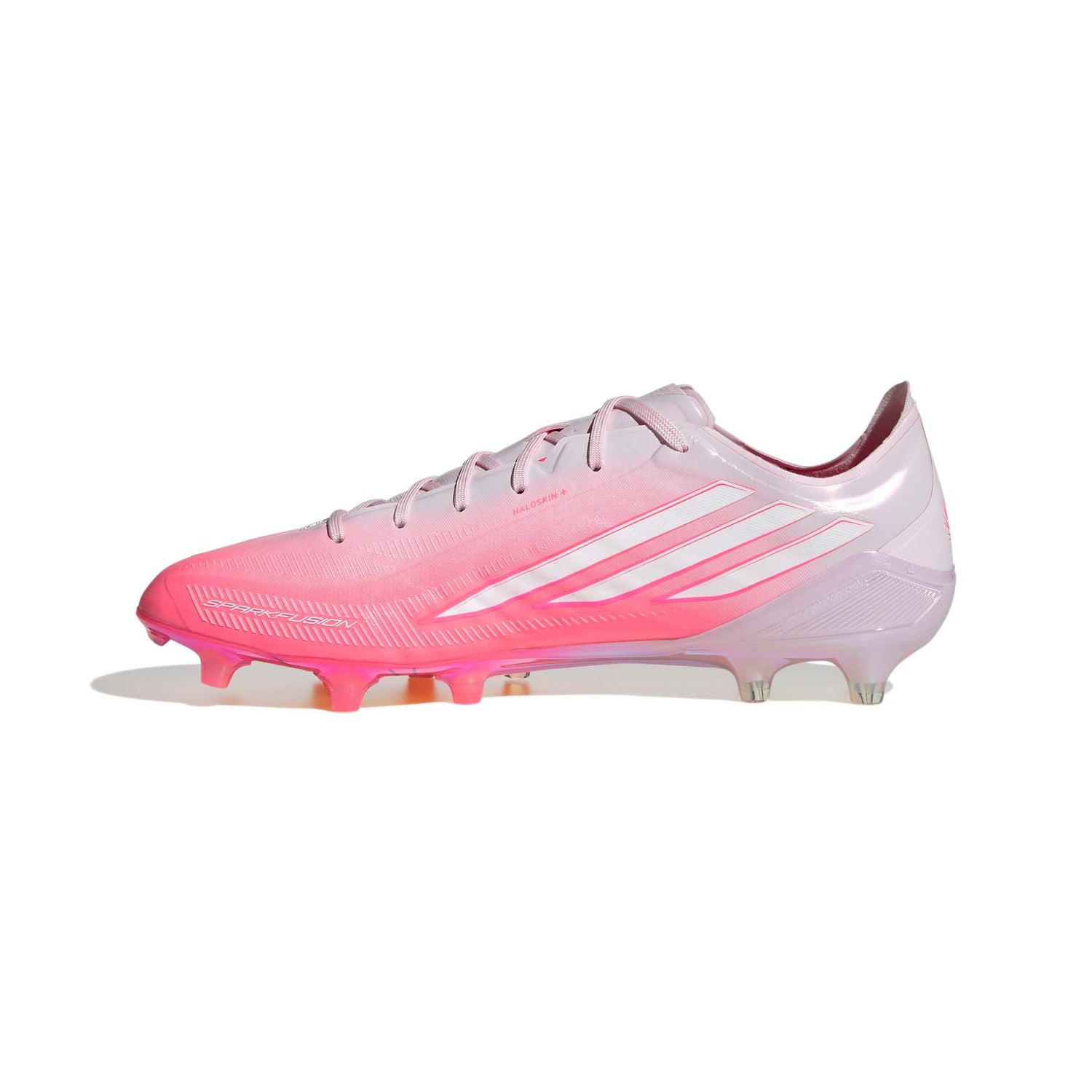 adidas F50 SPARKFUSION Elite FG/AG soccer cleats in pink and white