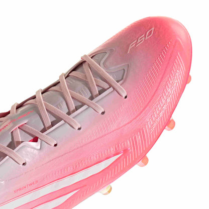 adidas F50 SPARKFUSION Elite FG/AG soccer cleats in pink and white