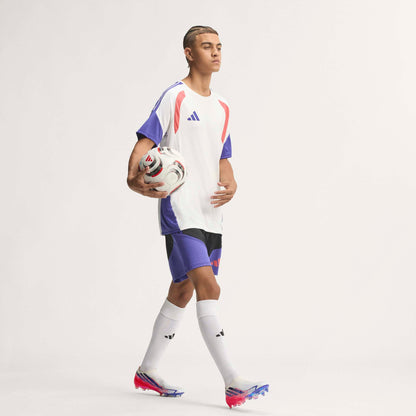adidas F50 Hyperfast Elite Laceless FG soccer cleats in pink, white and navy with laceless HALOSKIN+ upper