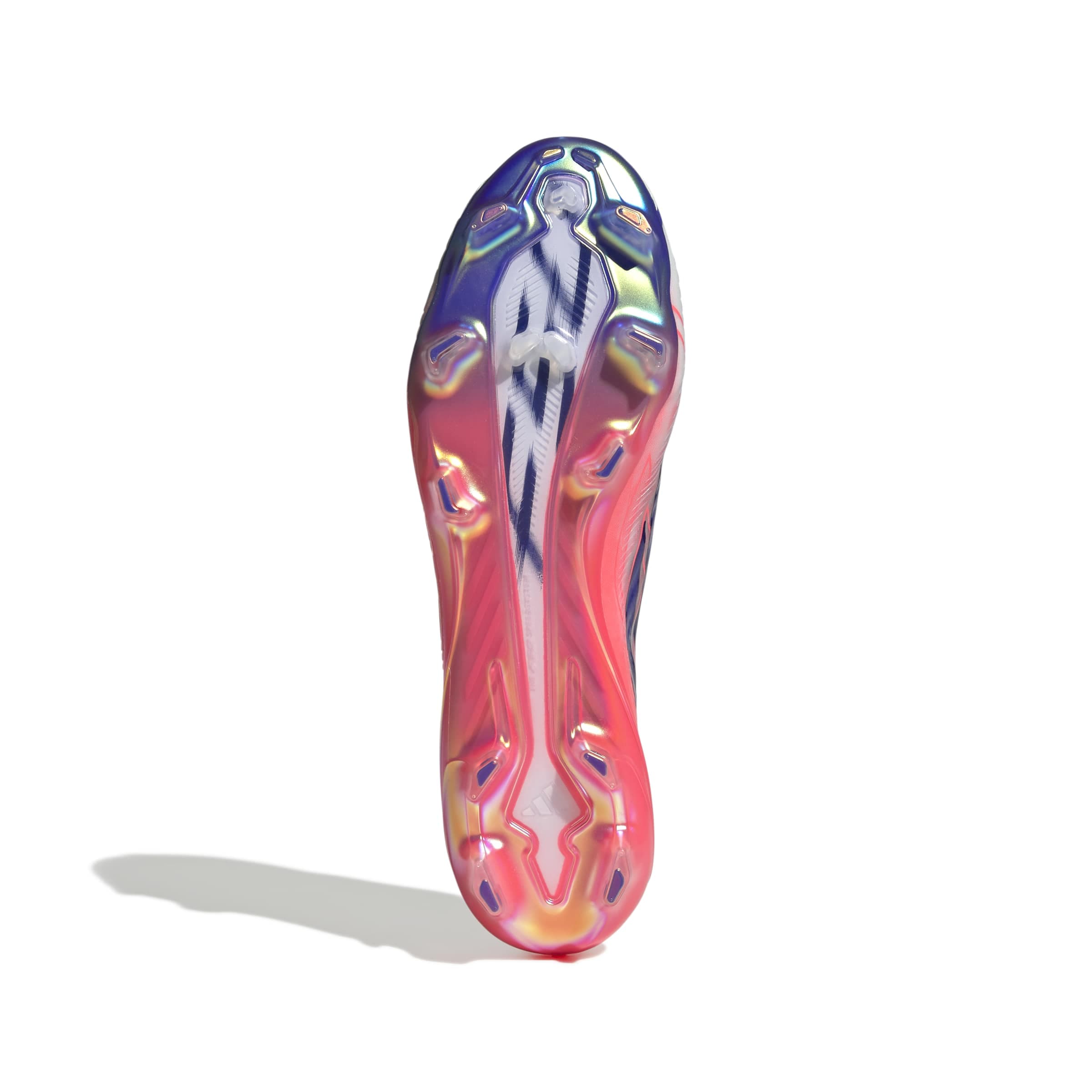 adidas F50 Hyperfast Elite Laceless FG soccer cleats in pink, white and navy with laceless HALOSKIN+ upper