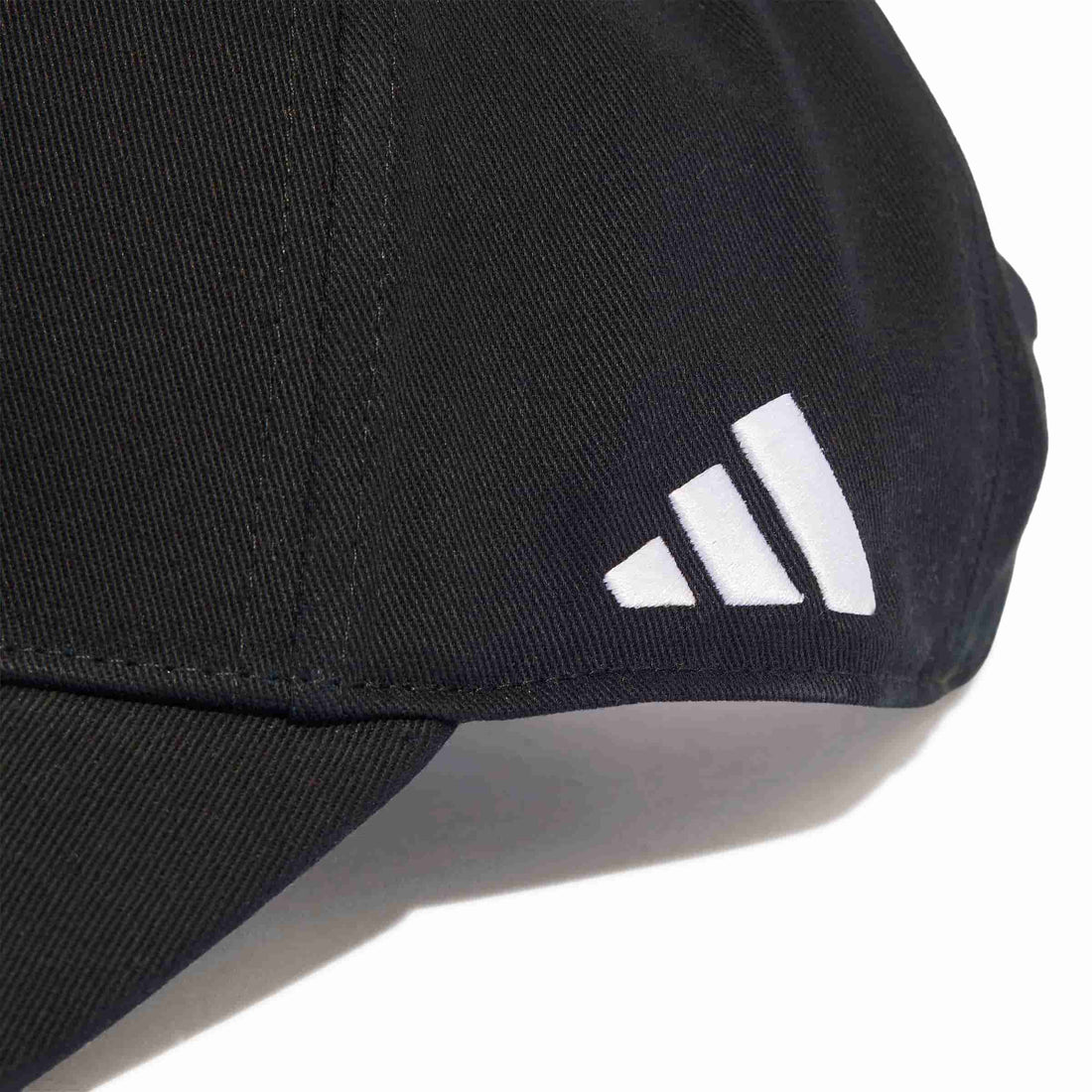 Real Madrid Baseball Cap close-up of embroidered adidas logo on side panel