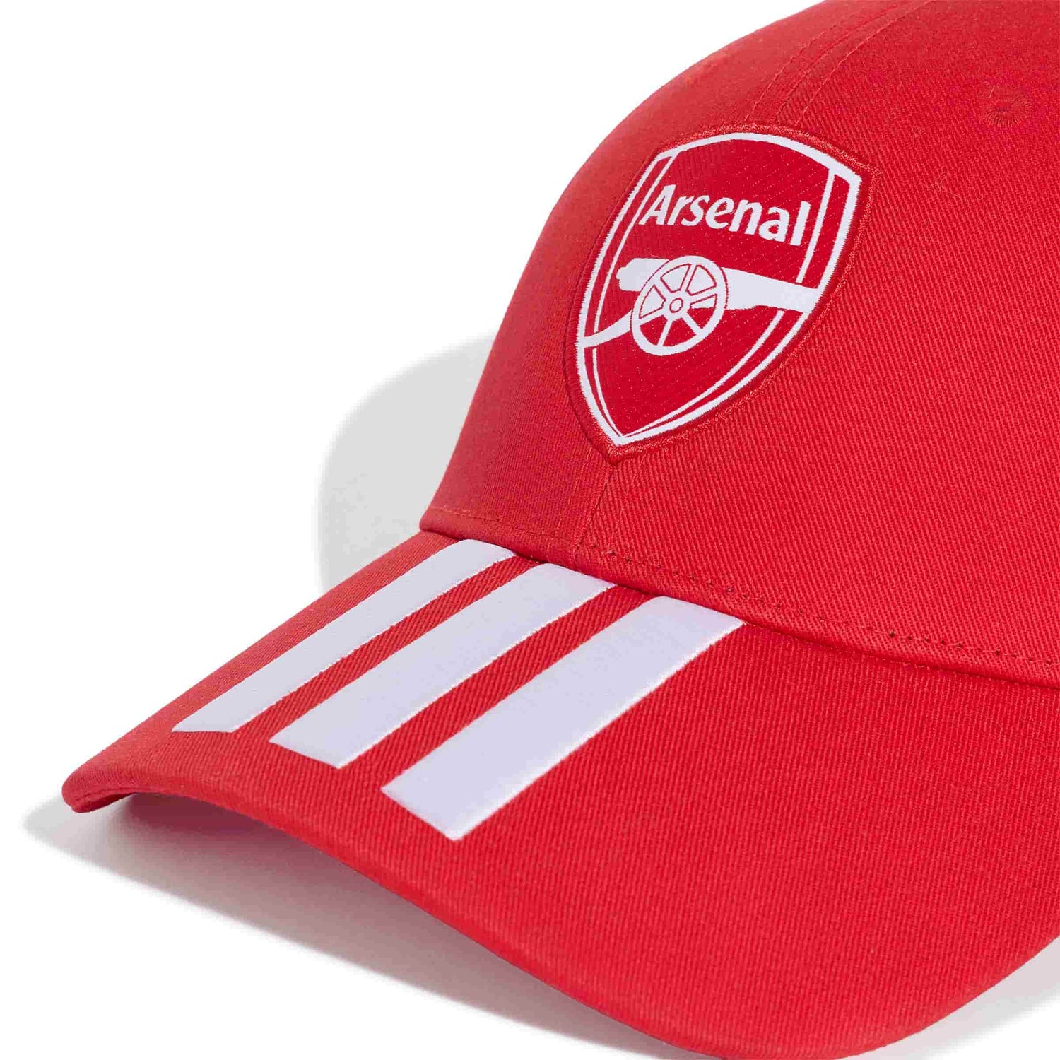 Arsenal FC Baseball Cap visor detail with adidas stripes