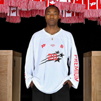 Premium Soccer Hockey Jersey Lifestyle Wear Premium Soccer White XS 