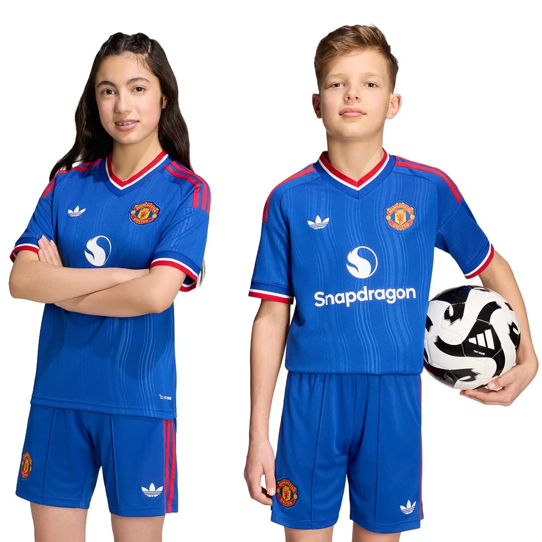 Manchester United 26/27 Away Jersey Youth Official Jerseys adidas Blue YXS