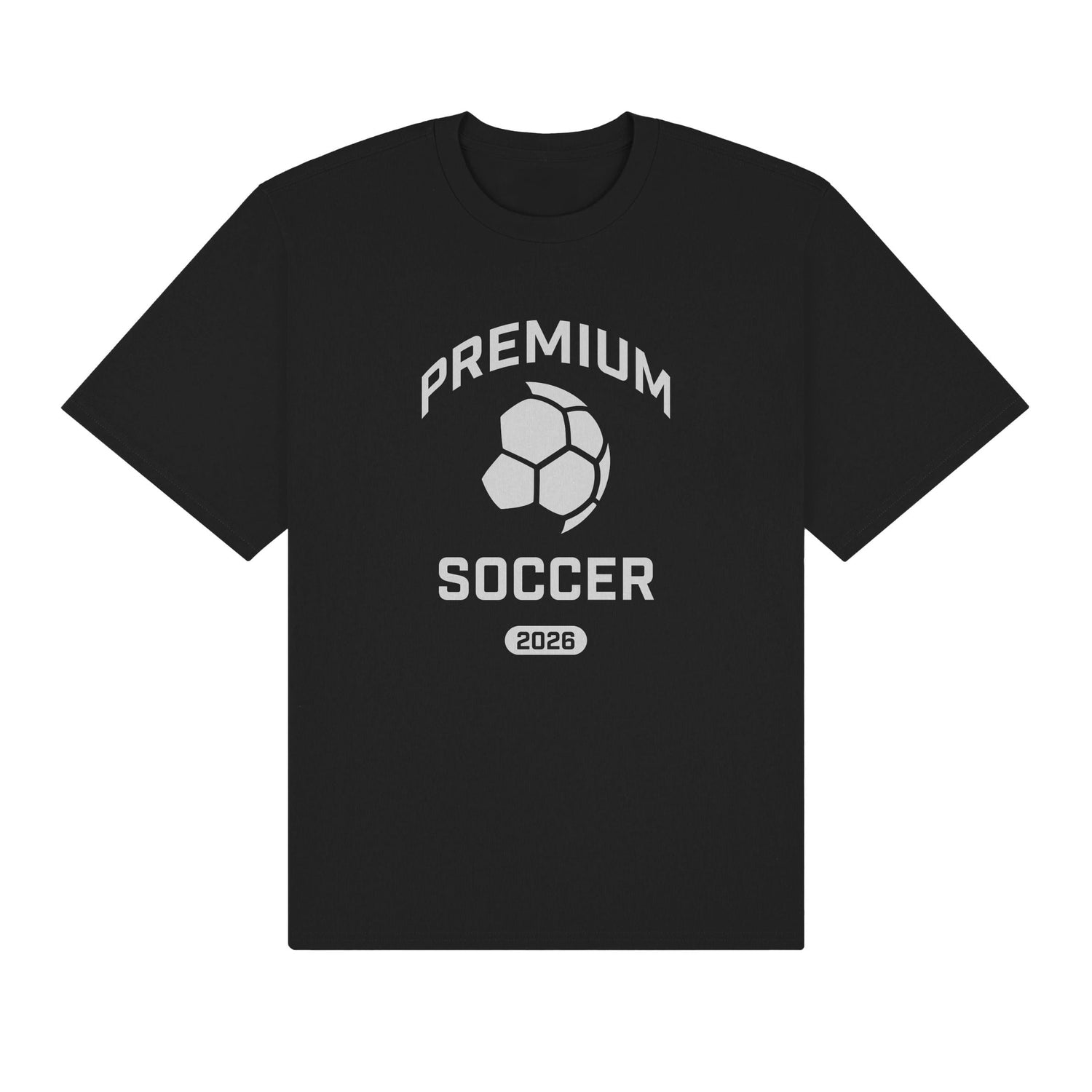 Premium Soccer Varsity T-Shirt Lifestyle Wear Premium Soccer Black XS 