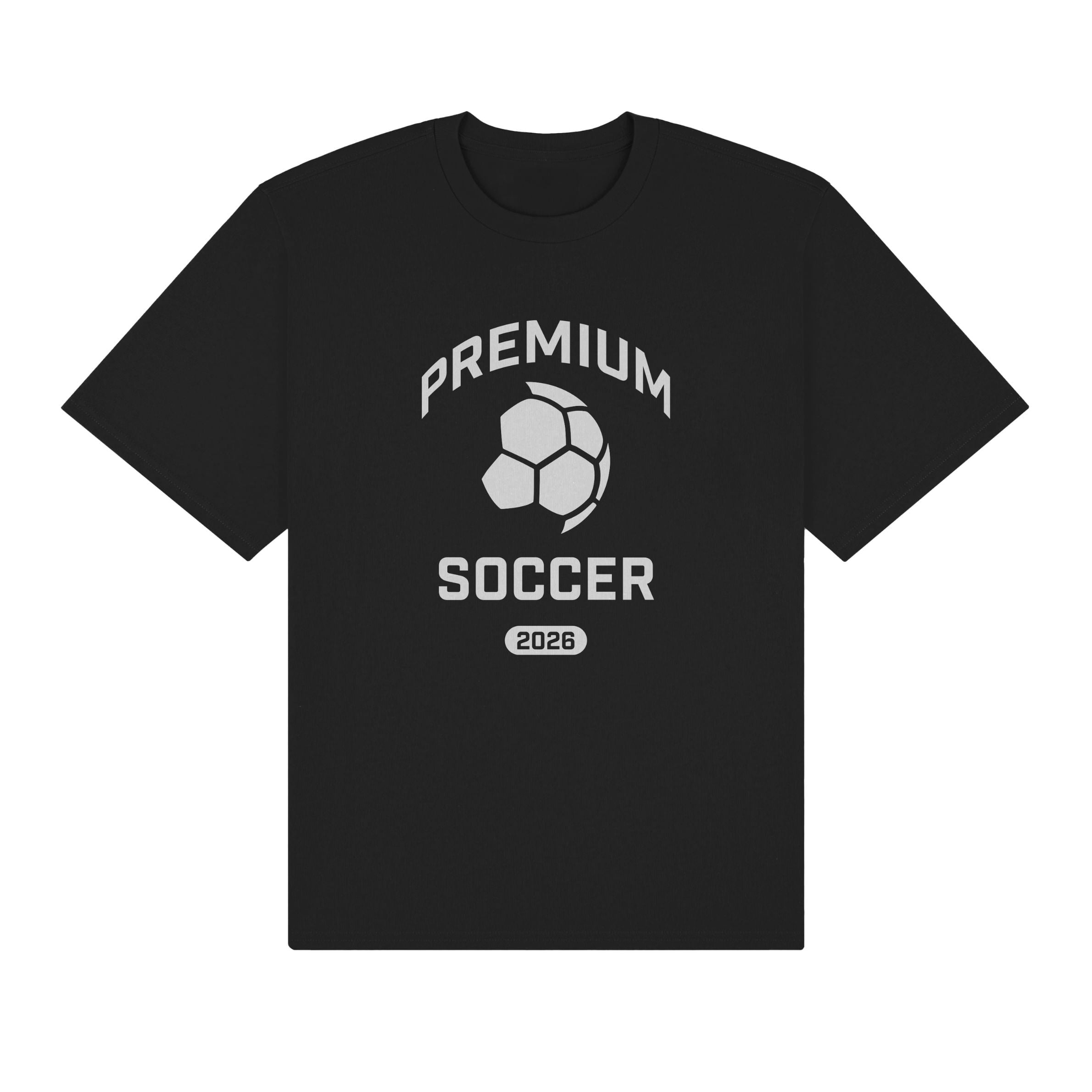 Premium Soccer Varsity T-Shirt Lifestyle Wear Premium Soccer Black XS 